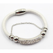 High Quality Fashion Jewelry Leather Bracelet with Stainless Steel Charms